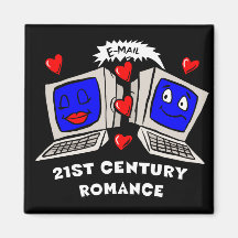 COMPUTER ROMANCE FRIDGE MAGNETS