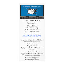 Computer Sales and Repair Shop Rack Card