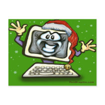 Computer Santa postcards by FunGraphix Computer Santa postcards