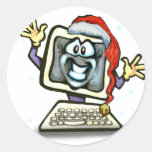 Computer Santa Sticker