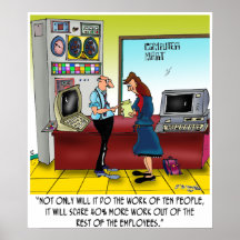 Computer Scares Employees Poster