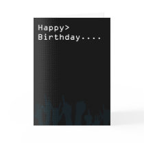 Computer screen Party theme Happy Birthday Greeting Cards