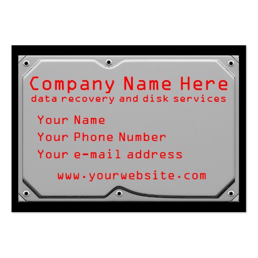Computer services business cards (front side)