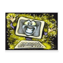 Computer Shock postcards