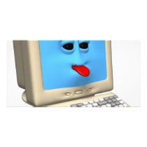 computer smiley picture card