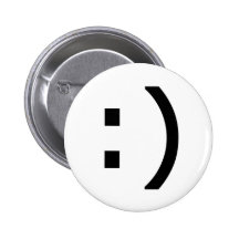 Computer Smiley Pinback Buttons