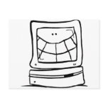Computer Smiling postcards