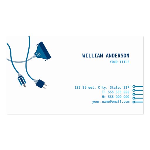 Computer Technician business card (front side)