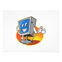 Computer TV Monitor With Doctor Stethoscope Personalized Announcements