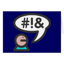 Computer User icon foul language Card