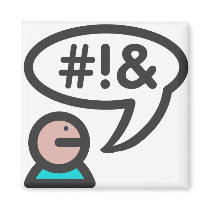 Computer User icon foul language Refrigerator Magnets