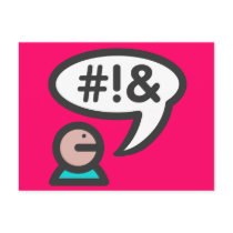 Computer User icon foul language Post Card