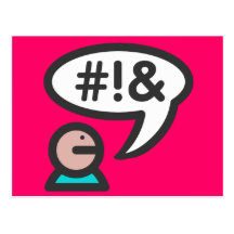 Computer User icon foul language Post Card
