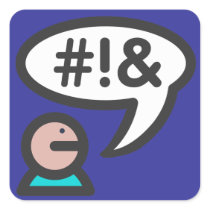 Computer User icon foul language Stickers