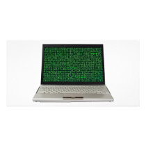 Computer virus personalized photo card