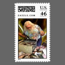 COMPUTER WIZARD Postage Stamp stamps