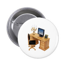 ComputerByCandlelight031309 Pinback Button