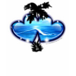 Computerized Digital Airbrushed Beach Scene Tshirt