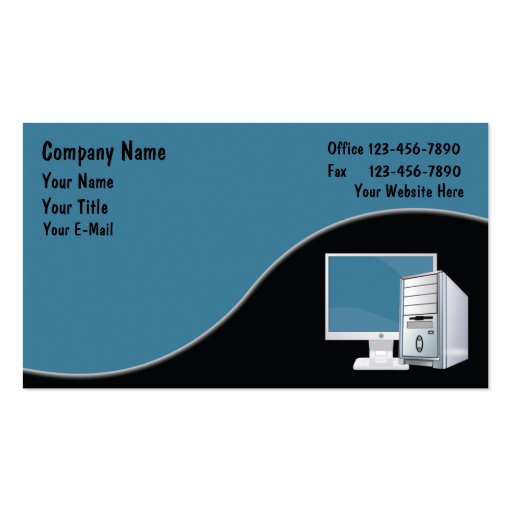 Computers Business Cards (front side)