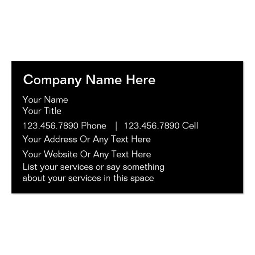 Computers Business Cards (back side)