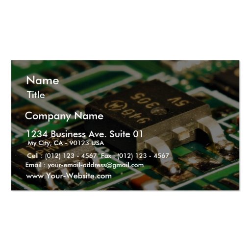 Computers Chips Circuits Business Cards (front side)