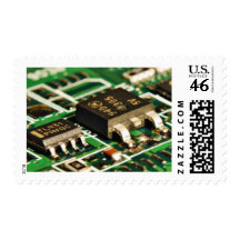 Computers Chips Circuits Stamp