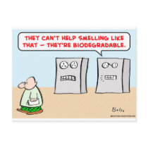 computers smell biodegradable postcards