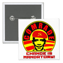 Comrade Obama Button buttons
