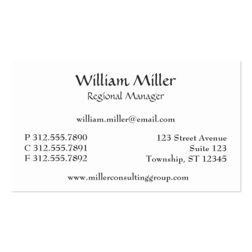 Concave Monogram Red Business Cards (back side)