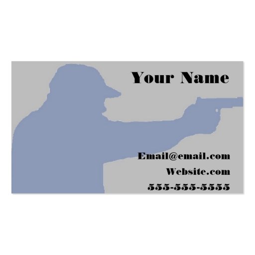 conceal class firearm business card (front side)