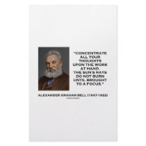 Concentrate All Your Thoughts Upon Work At Hand Stationery Design