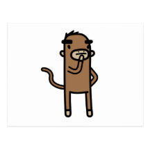 Concentrating Monkey Postcards