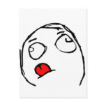 Concentrating Rage Face Postcard