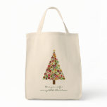 Concentric Circles Christmas Tree Tote Bag