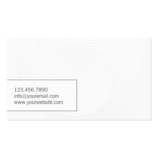 Concentric Circles Interiors Business Card (back side)