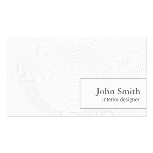 Concentric Circles Interiors Business Card (front side)