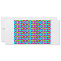 Concentric circles pattern customized rack card