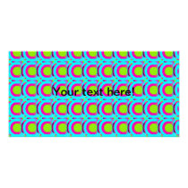Concentric circles pattern custom photo card