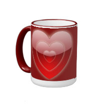 Concentric Hearts Ceramic Mug
