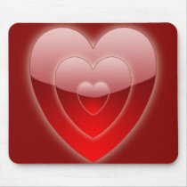 Concentric Hearts Mousepad