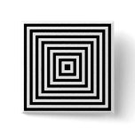 Concentric Squares Infinity Optical Art Button