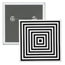 Concentric Squares Infinity Optical Art Button buttons