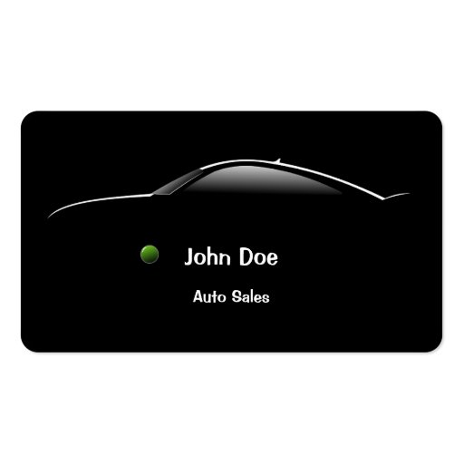 Concept Car Auto Sales Business Card (front side)