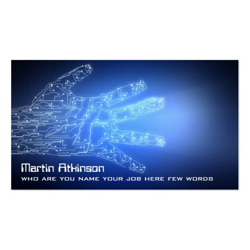 conceptual data technology business card (front side)