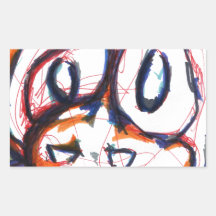 Concerned Simian Rectangular Stickers