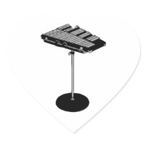 Concert Bells on Stand BW Graphic Image Stickers