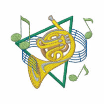 Concert French Horn embroidered shirts