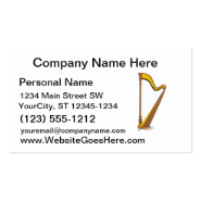 Concert Pedal Harp Graphic Design Business Card Templates