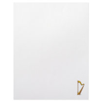 Concert Pedal Harp Graphic Design Personalized Letterhead