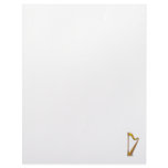 Concert Pedal Harp Graphic Design Personalized Letterhead